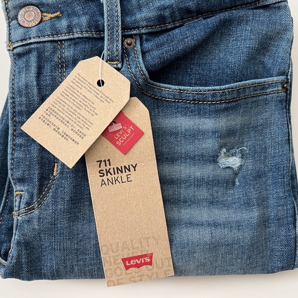 Levi's 711 Skinny Ankle Mid Rise Jeans Size 6 NWT - Picture 5 of 8